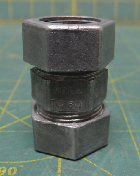 Neer TC-611 Steel Coupling Pipe Conduit Fitting 3/4" ID 1" Hex Width 1-1/2" L 