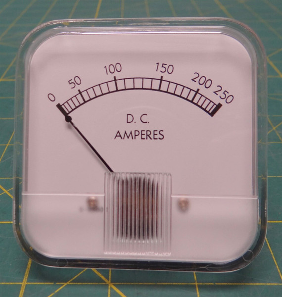 Panel Ammeter 0 - 250 DC AMPS 2.75" P/N P1DA-E250-A2S NSN 6625-01-209-6671 