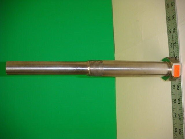 316 Stainless Straight Shank Lagging Extension Thermowell 4-5/8"L Insertion
