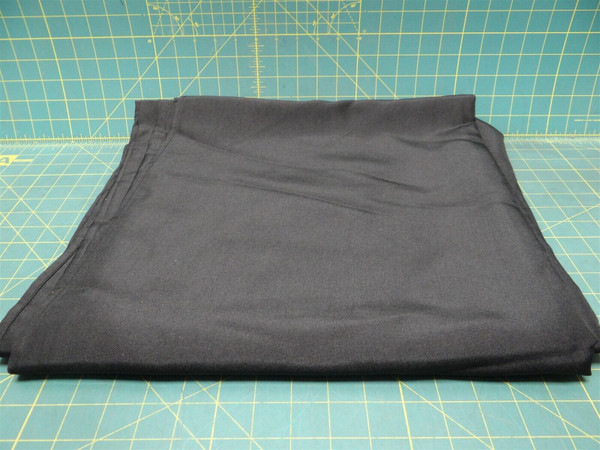 6 Foot Fitted Box Polyester Blend Linen Tablecloth Table Cover, Black