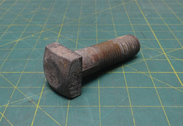 1"-8 x 3-1/2" Length Partially Threaded Square Head Flat Point Steel Screw