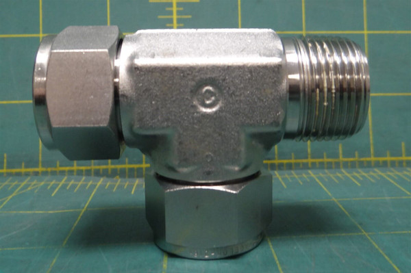 Stainless Steel 3/4" Compression X 3/4" Male NPT X Compression Tee Pipe Fitting