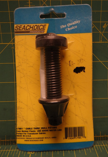 Seachoice Products Cable Thru Hull Fitting 17901 Black Molded Plastic Watertight