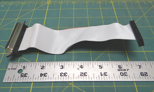 7" of Flat Ribbon Cable with Connectors Attached Used