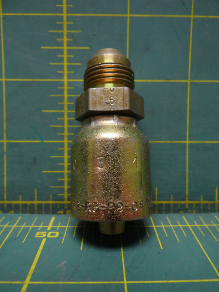 Parker Hydraulic Hose Fitting 10343-8-6, Male JIC 37° x 3/8"ID Zinc Plated Steel