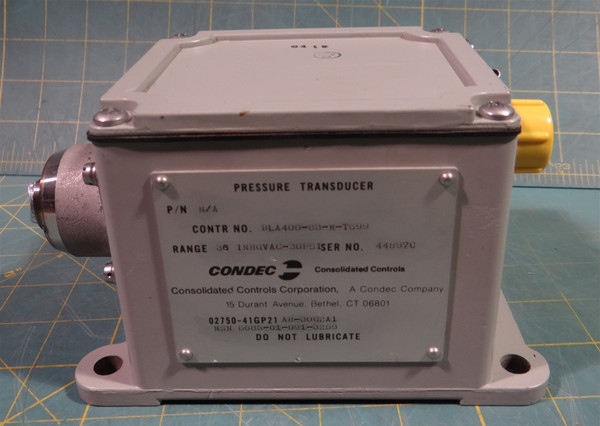 Condec Pressure Transducer 02750-41GP21AB-30G2A1, NSN 6685-01-091-3259