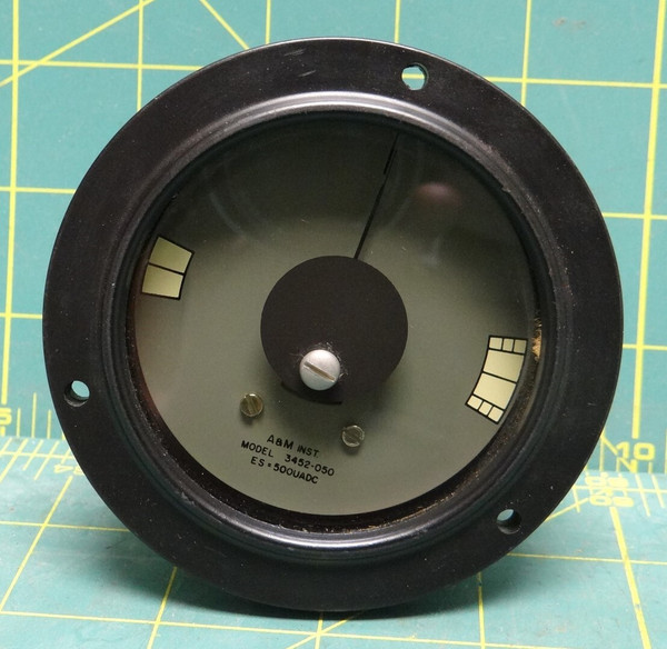 A & M Instruments Ammeter, Model  3452-050, 2 1/2 Inch Dial