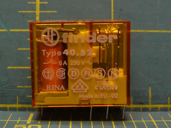 Finder 40.52.8.240.0000 PCB/Plug-In General Purpose Relay DPDT 8A 240V AC Coil