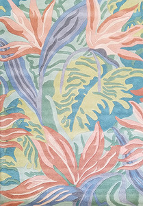 Bird of Paradise (tufted) (Blue/Green (wool) L#116900, 134435RD Bird of Paradise (tufted) (Blue/Green (wool) L#116900, 134435RD