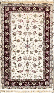 SINO PERSIAN IVORY/BURGUNDY #48945