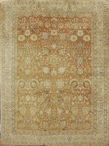 Kashan Rust/Beige  #129414 Kashan Rust/Beige  #129414