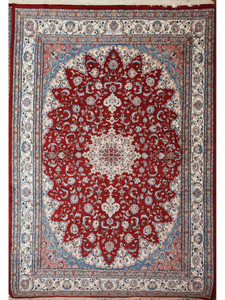 INDO KASHAN RED/IVORY #138726 INDO KASHAN RED/IVORY #138726