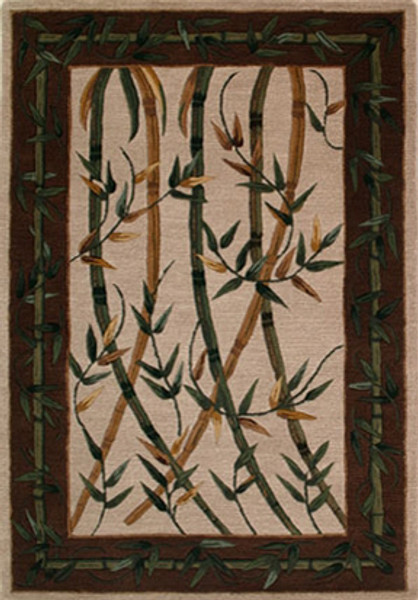 BAMBOO FOREST (Tufted) (Ivory/Coffee) #99462