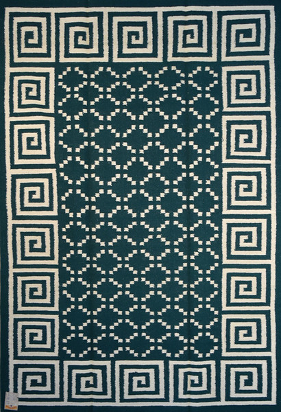 SAMPLE DHURRIE  BLUE (SQ) SAMPLE DHURRIE  BLUE (SQ)