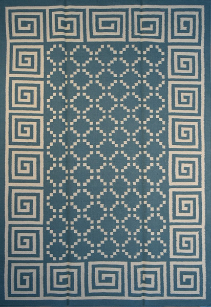 SAMPLE DHURRIE  BLUE (SQ3) SAMPLE DHURRIE  BLUE (SQ3)