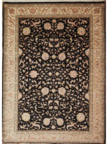 KASHAN BLACK/IVORY #76782 KASHAN BLACK/IVORY #76782