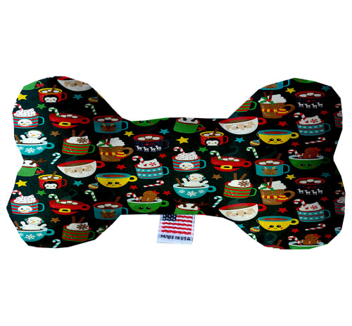 Christmas Mugs 6 inch Bone Dog Toy