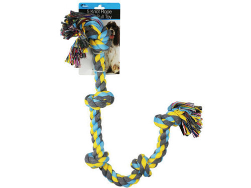 Case of 2 - 5 Knot Rope Dog Pull Toy