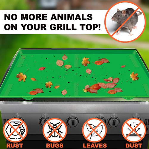 Silicone Griddle Mat Food Grade Silicone Grill Mat Protect the Top Surface from Insects 36 inch Gre