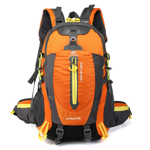 Color: Orange - Nylon Travel Backpack