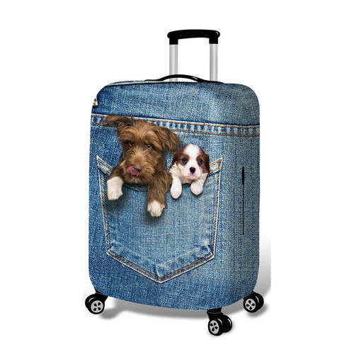 Color: Cowboy dog, Size: XL - Travel case cover luggage cover