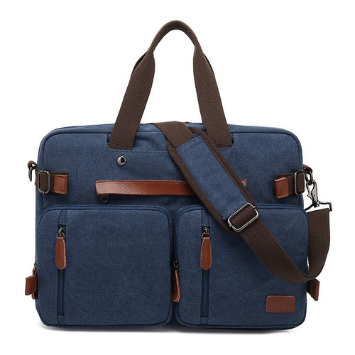 Color: Navy Blue, Size: 17inch - Multifunctional men's backpack