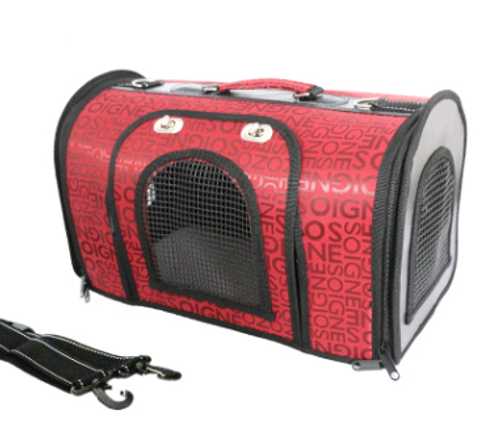 Color: Red letter, Size: S - Pet dog backpack dog out portable folding bag breathable gas travel ba