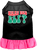What the Elf Screen Print Dog Dress Black with Bright Pink Size SM