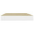 vidaXL Floating Wall Shelves 2 pcs Oak and White 15.7"x9.1"x1.5" MDF