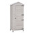 Outsunny 36" x 25" x 79" Wooden Storage Shed Cabinet, Outdoor Tool Shed Organizer with 4-Tier, 3 Sh