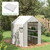 Outsunny 1 Piece Walk-in Greenhouse Replacement Cover for 01-0472 w/ Roll-up Door and Mesh Windows,