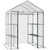 Outsunny 5' x 5' x 6' Mini Walk-in Greenhouse Kit, Portable Green House with 3 Tier Shleves, Roll-U