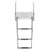 3-Step Telescoping Boat Ladder with Fiberglass Platform and Handrails - Color: Silver