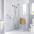 High Pressure Combo Handheld Shower Head-White - Color: White