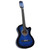 vidaXL 12 Piece Western Classical Guitar Set with 6 Strings Blue 38"