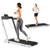 2.25HP 2 in 1 Folding Treadmill with APP Speaker Remote Control-White - Color: White
