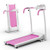 Folding Treadmill with 12 Preset Programs and LCD Display-White - Color: White