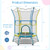 Mini Trampoline for Kids with Safety Enclosure Net and Foam Handles-Yellow - Color: Yellow