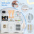 Kids Kitchen Playset with Microwave and Coffee Maker for Ages 3+-White - Color: White