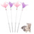 1Pc Cat Interactive Toy Stick Feather Wand with Small Bell Toys Plastic Artificial Colorful Cat Tea