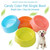 1Pc High Quality Solid Color Pet Bowls Candy-Colored Lightweight Plastic Single Bowl Small Dog Cat 