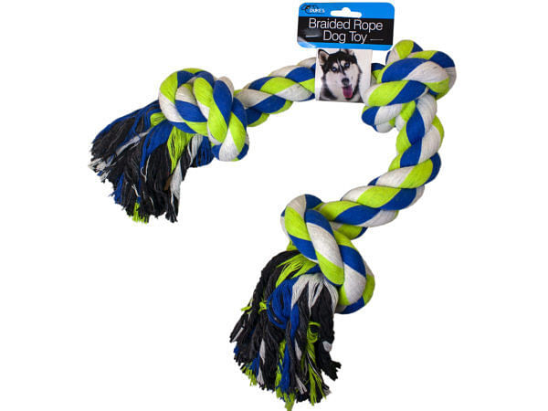 Case of 3 - Heavy Duty Braided Rope Dog Pull Toy