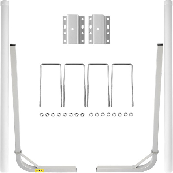 VEVOR Boat Trailer Guide-on, 60", 2PCS Steel Trailer Post Guide ons, w/White PVC Tube Covers, Compl