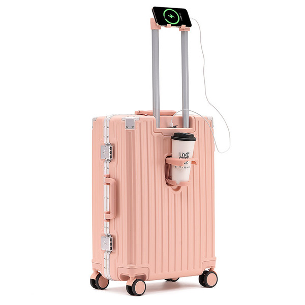 Color: Dogwood Pink Upgrade, Size: 20 Inches - Aluminum Frame Luggage Solid Extra Thick And Durable