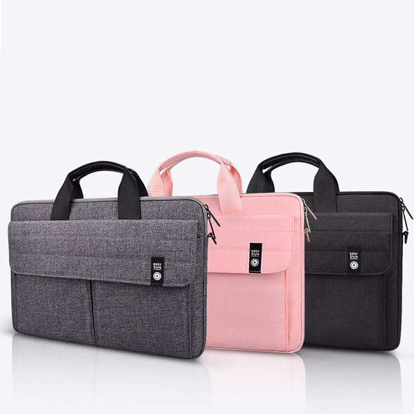 Color: Grey, Style: A, Size: 13.3inch - Portable laptop computer bag shoulder briefcase