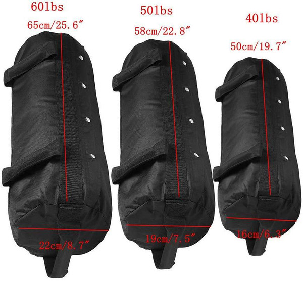 Color: Black, Size: 40LBS - Outdoor fitness weightlifting bag