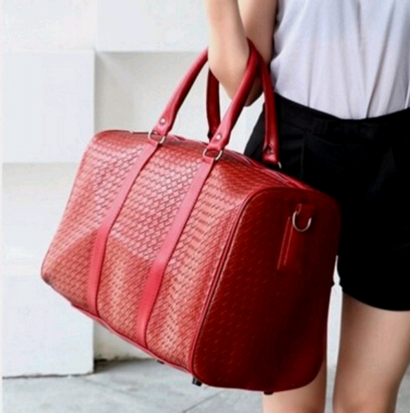 Color: Red - Hand bag, shoulder bag, men and women, luggage bag
