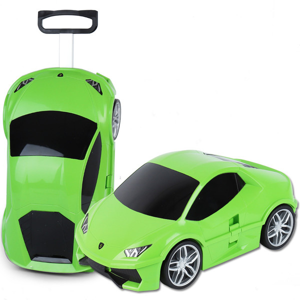 Color: 3701 Green - Children's Remote-control Automobile Suitcase