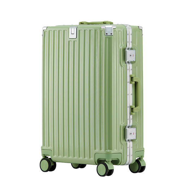 Color: Avocado Green Aluminum Frame, Size: 20 Inches - Aluminum Frame Luggage Solid Extra Thick And