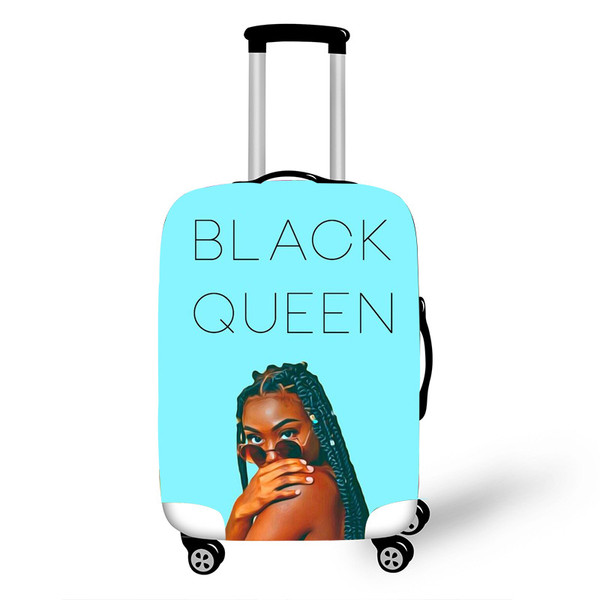 Color: E, Size: M - Nopersonality African Art Girl Travel Accessories Luggage Cover Suitcase Protec